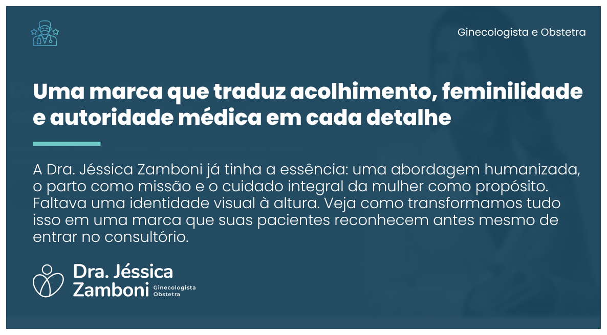 Especializada em parto humanizado e saúde feminina em todas as fases da vida, a Dra. Jéssica construiu uma reputação baseada em empatia e excelência. Uma profissional assim merecia uma presença digital que transmitisse exatamente quem ela é. E foi isso que construímos juntos.