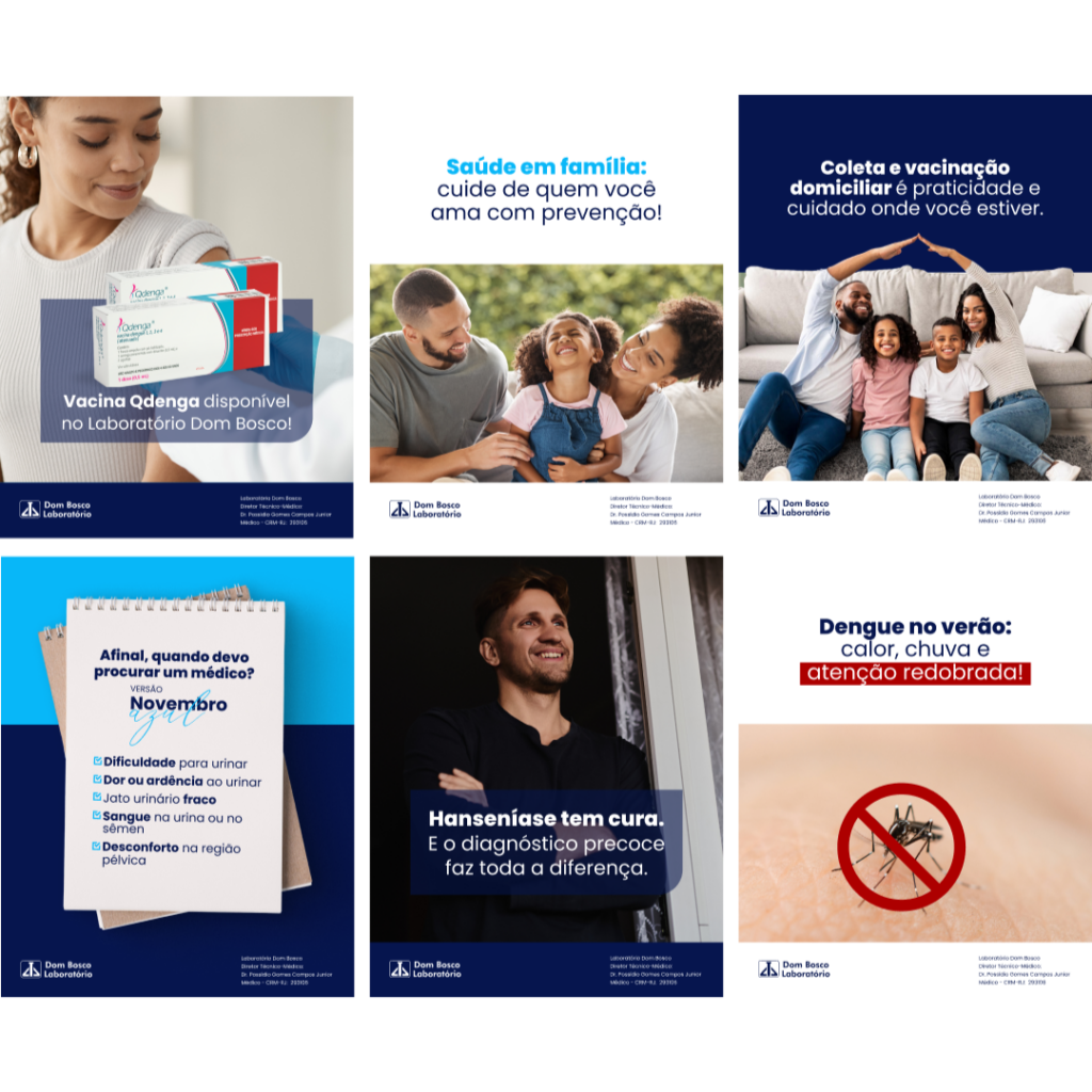 Layout das redes sociais para o Laboratório Dom Bosco - Agência Kos